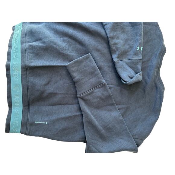 Under Armour Project Rock Fleece Oversized Crew Sweatshirt Navy Size Small w3206 - Picture 5 of 9